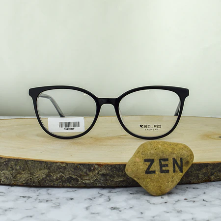 Silfo SIL230809 C4 Acetato Agatada semi redonda Negro