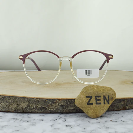 ZEN TR90 991006 C2 Redonda Bicolor Rosa Transparente