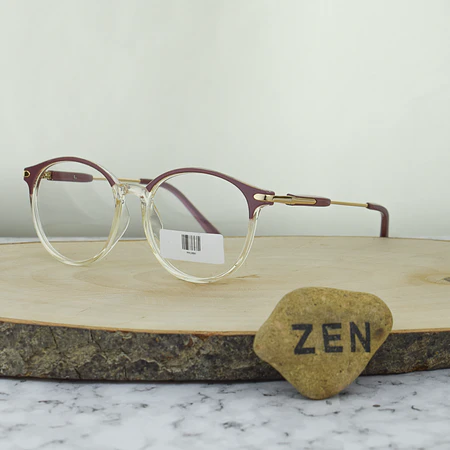 ZEN TR90 991006 C2 Redonda Bicolor Rosa Transparente