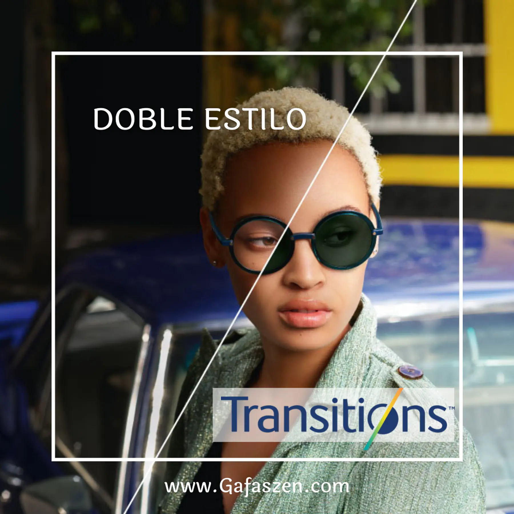 PROMO 2X1 - Doble Estilo Transitions GEN S + Antirreflejo Crizal Sapphire 360° & Transitions GEN S + Antirreflejo Crizal Easy - Monofocal- COPIAR