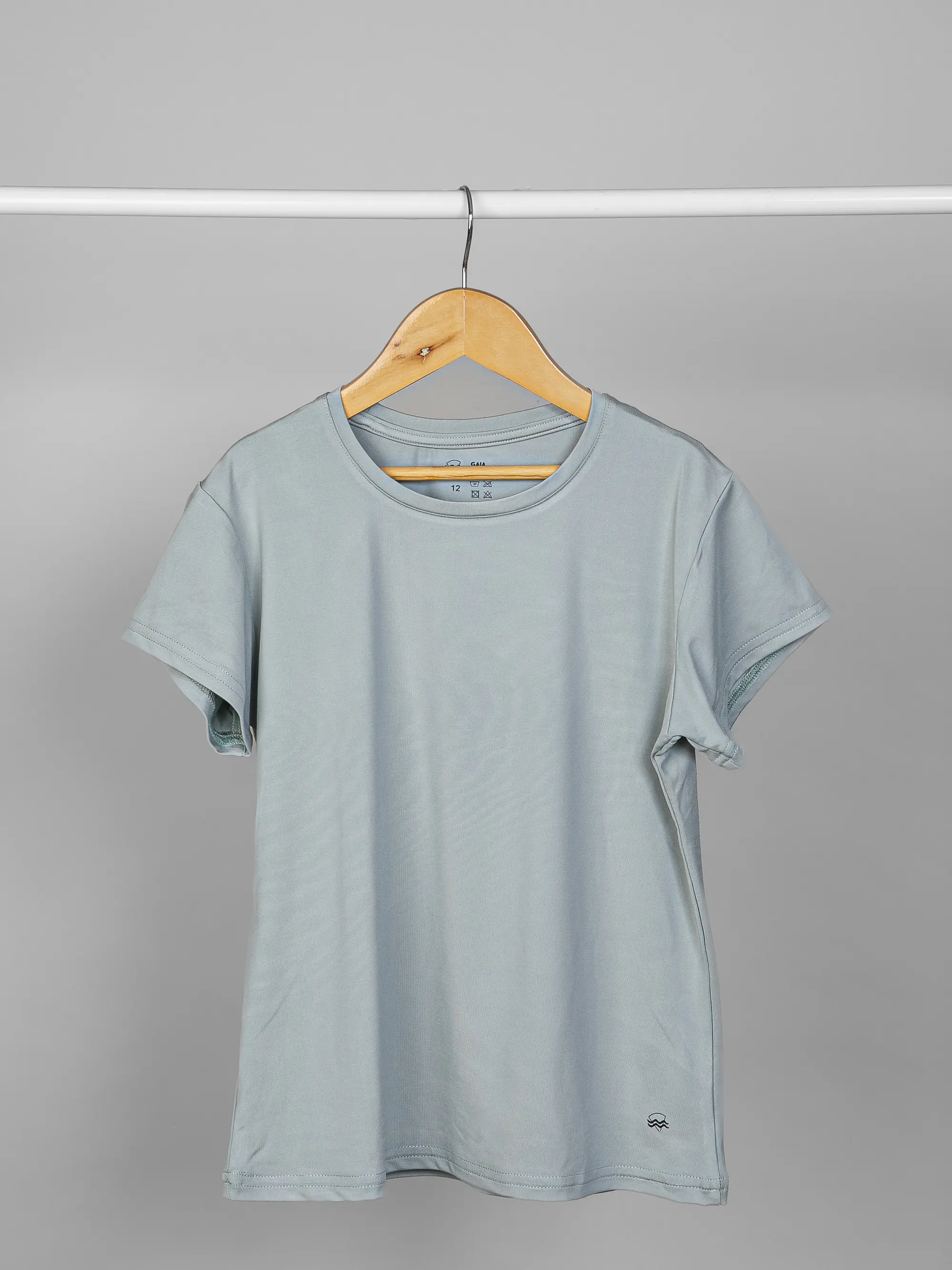 Polera Deportiva Manga Corta Niña Verde Menta 2
