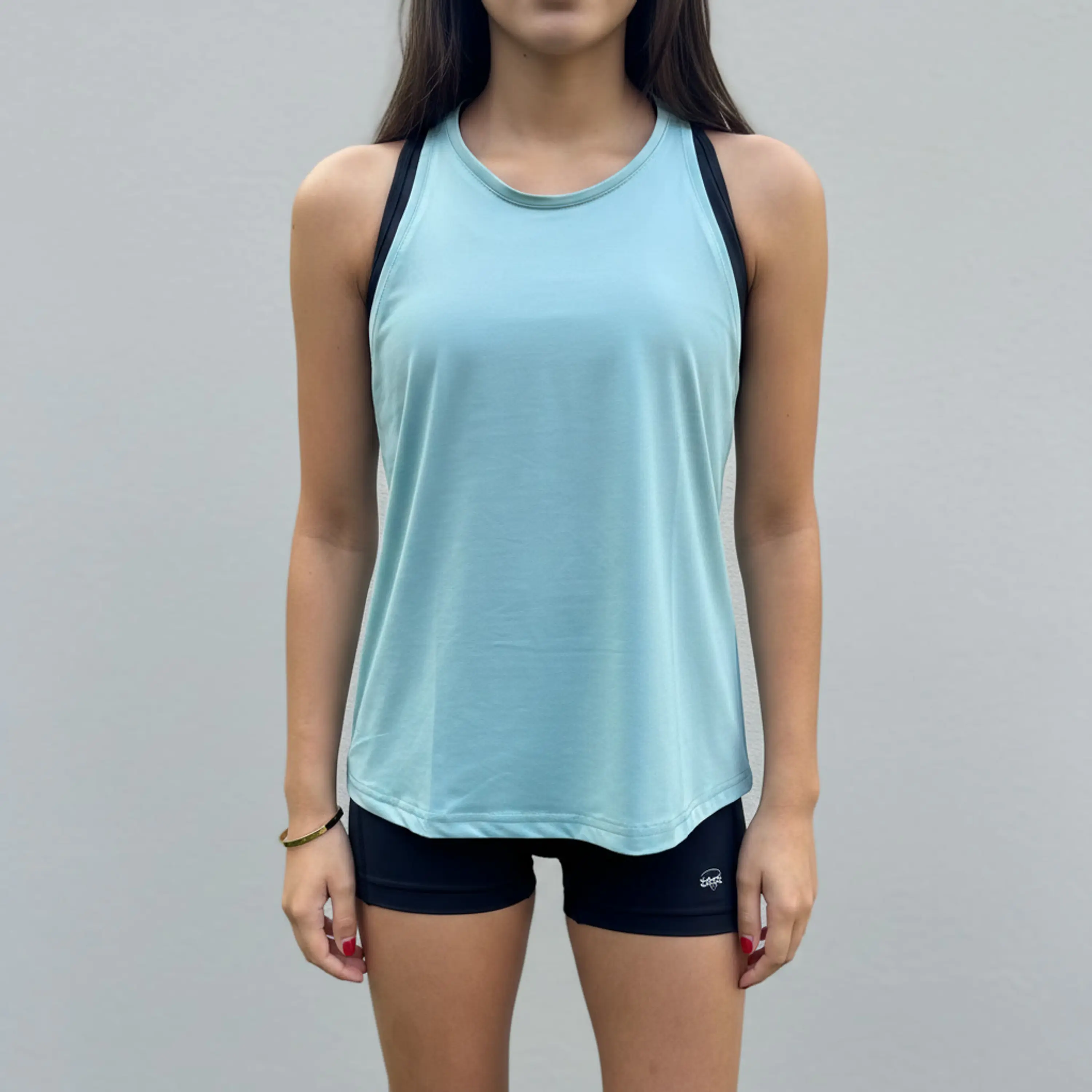 Polera Deportiva Sin Mangas Niña Verde Menta 1