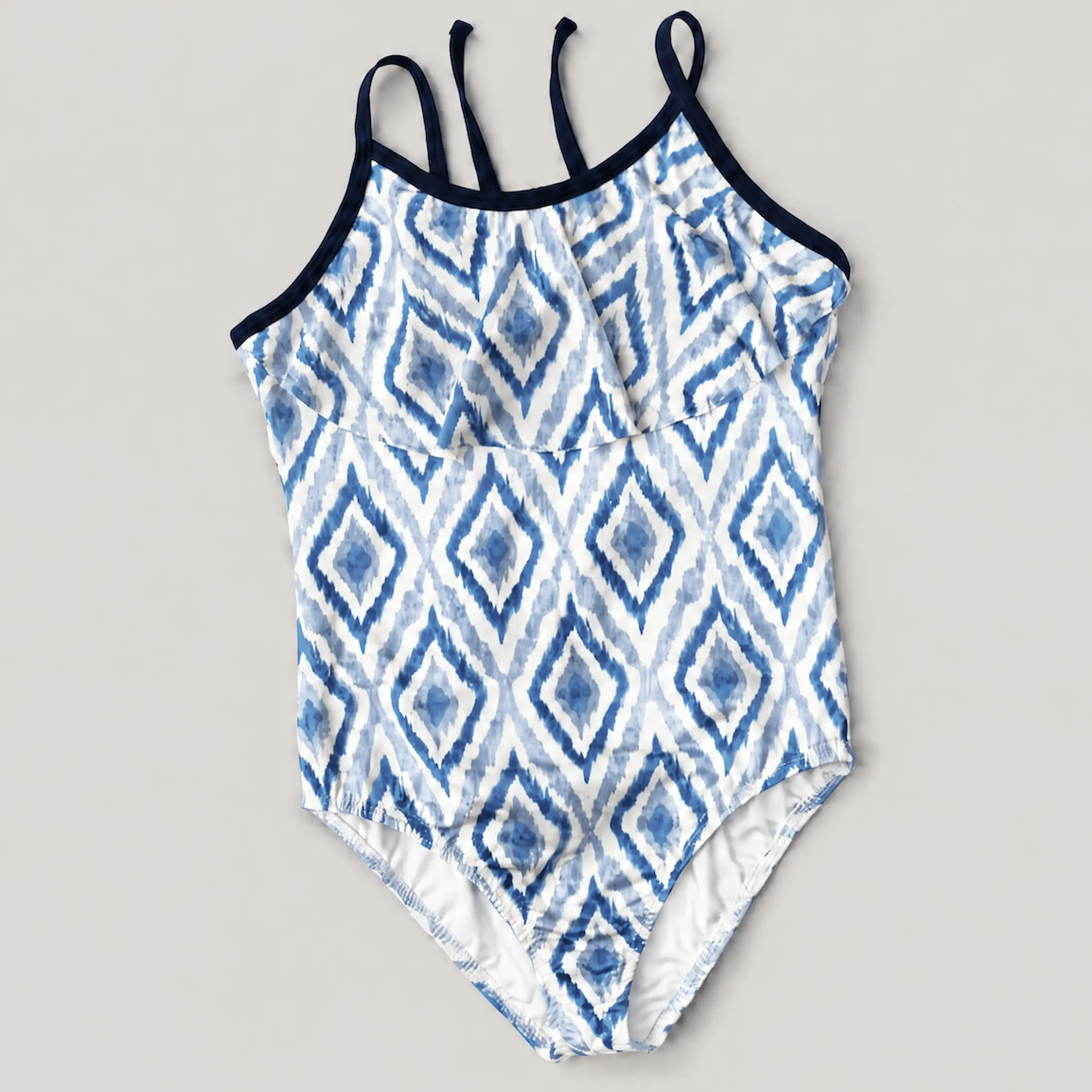 Traje de Baño con vuelo para niña ROMBOS Marina 1