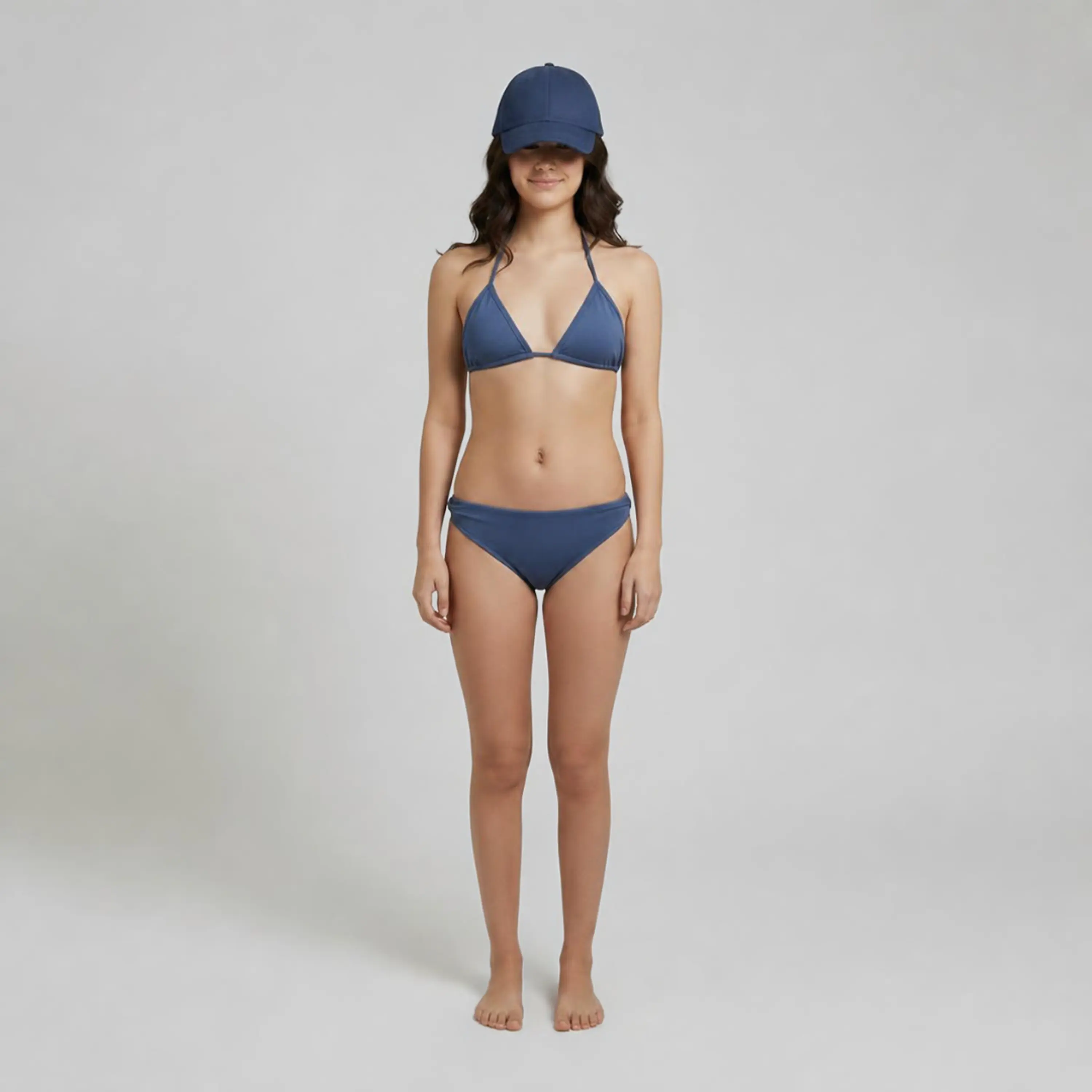 Bikini Triangulo Azul Piedra Texturado Lucia 1