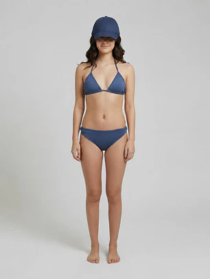 Bikini Triangulo Azul Piedra Texturado Lucia