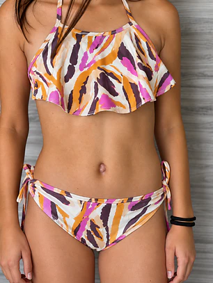 Bikini Niña con Vuelo Estampado Emma