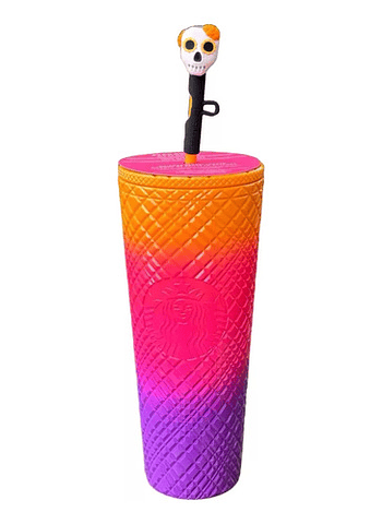 Vaso Starbucks Calavera 710ml Naranja Halloween
