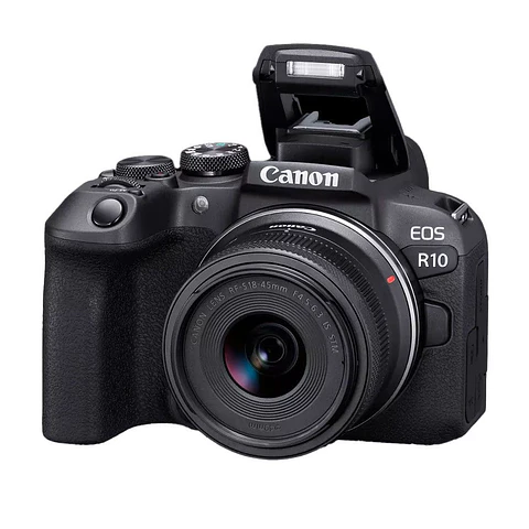 Canon EOS R10 Mirrorless con lente RF-S 18–45 mm F4.5–6.3 IS 