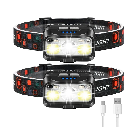 Linterna Frontal Recargable LHKNL 1100 lm con Sensor de Movimiento (Pack x2)