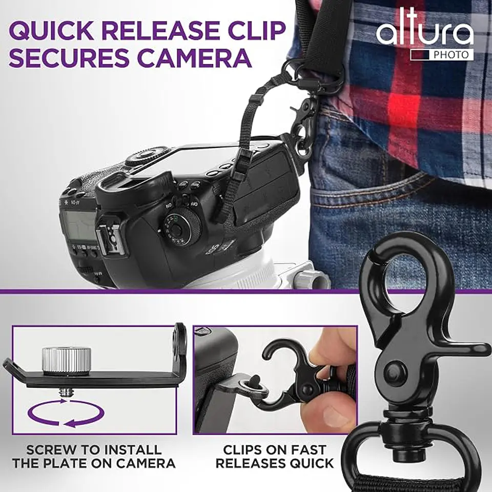 Correa cruza para Cámara profesional (Con Quick Release y Safety Tether) 3