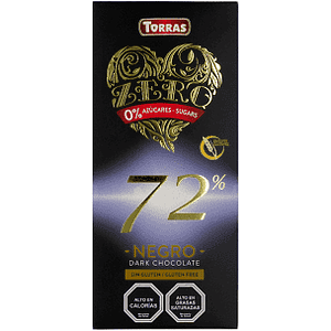 Chocolate negro Zero 72% Cacao (100g)