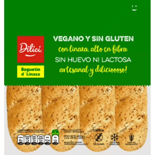 Pan Baguetín d' Linaza (Vegano, sin gluten)