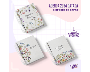 AGENDA FLORAL DATADA 2024 - LUMINOUS