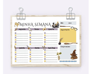 ARQUIVO PLANNER SEMANAL HARRY POTTER