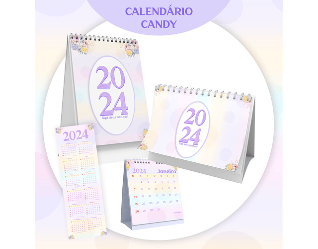 ARQUIVO KIT CALENDÁRIO 2024 CANDY - PAMELLA