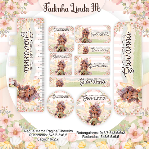 ARQUIVO ETIQUETAS ESCOLARES FADINHA IA - PAMELLA