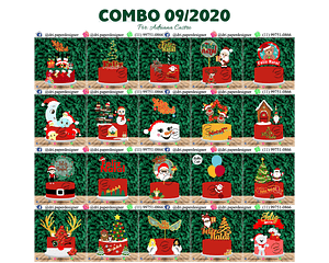 ARQUIVO COMBO 20 TOPOS DE BOLO NATAL 