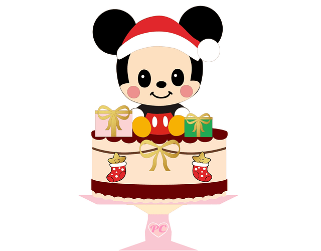 ARQUIVO TOPO DE BOLO NATAL MICKEY