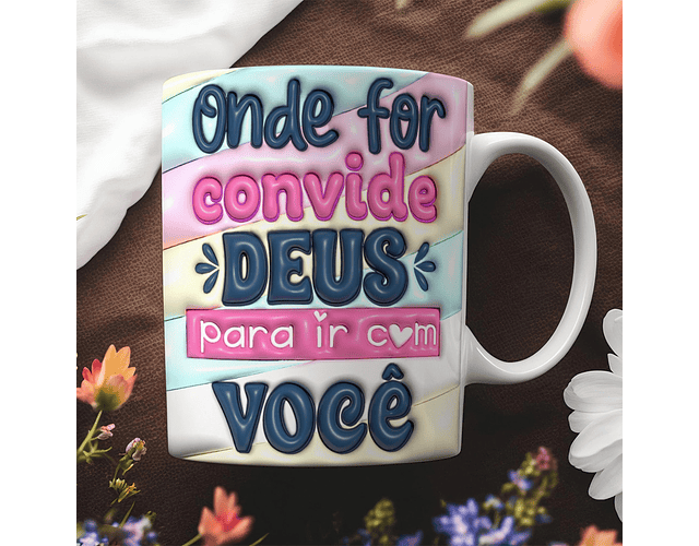 ARQUIVO CANECA FRASES CRISTÃS 3D - RG ARTES