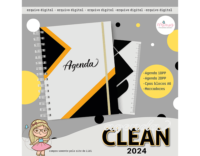 Arquivo agenda clean 2024 - Mimos Personalizados