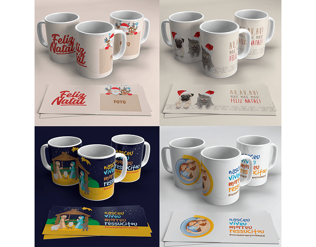 Arquivo caneca natal personagens 