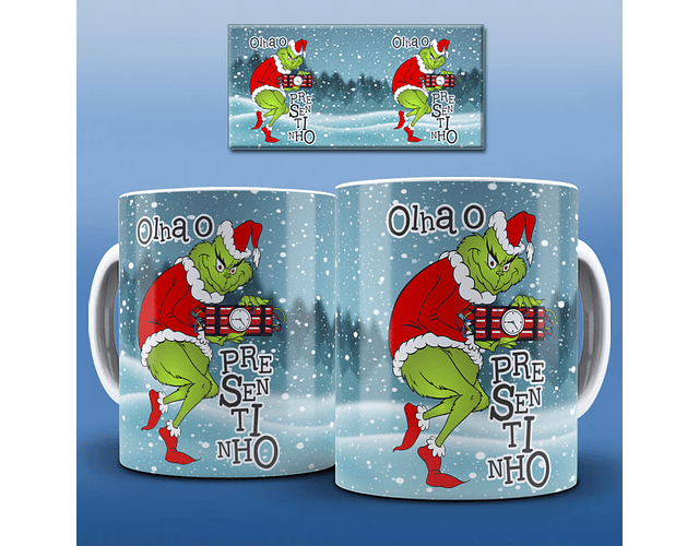 Arquivo caneca natal Grinch