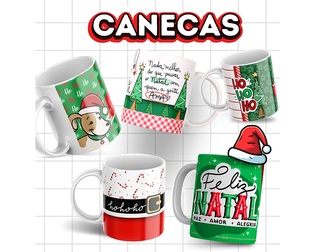 Arquivo caneca natal combo