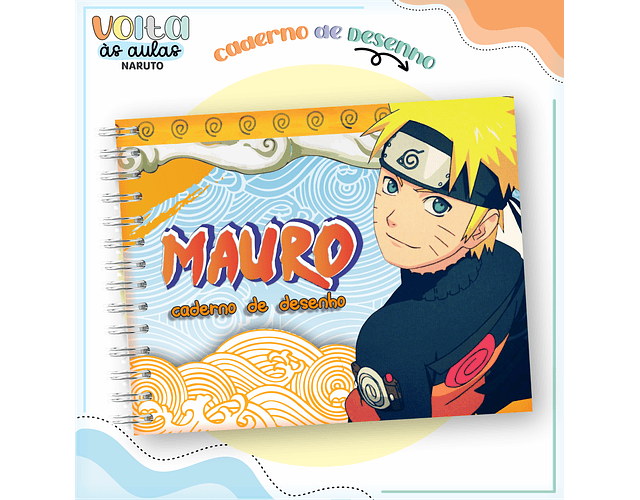 ARQUIVO ENCADERNAÇÃO KIT ESCOLAR NARUTO - LINA CRIATIVA