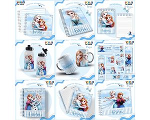 ARQUIVO ENCADERNAÇÃO KIT ESCOLAR FROZEN - LINA CRIATIVA