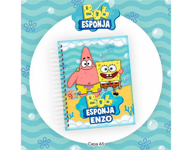 Arquivo Encadernação Kit Escolar Bob Esponja - PAMELLA