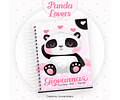 Arquivo Encadernação Kit Escolar Panda rosa - PAMELLA