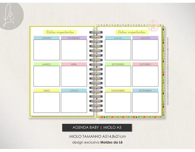 ARQUIVO AGENDA ESCOLAR SUPER COMBO - MOLDES DA LÊ