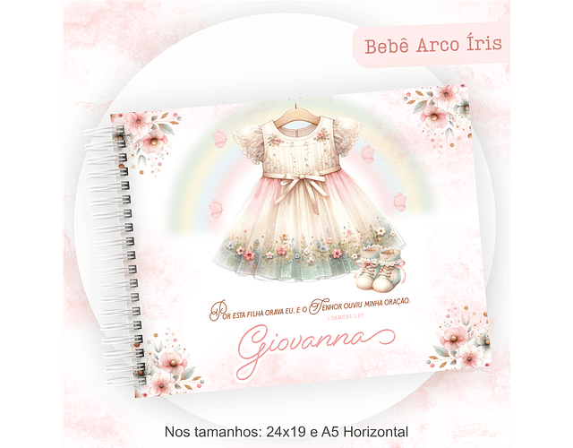 Arquivo Encadernação Kit Baby Arco Iris Vestido - PAMELLA