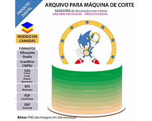 ARQUIVO TOPO DE BOLO SONIC 