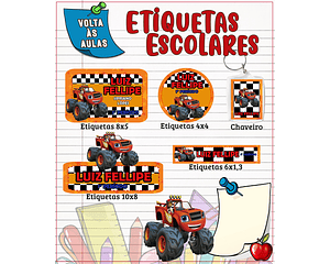 ARQUIVO ETIQUETA ESCOLARES MONSTER MACHINE