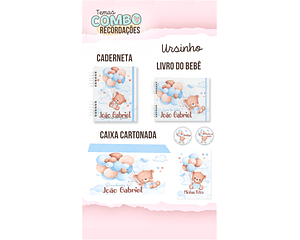 Arquivo encadenarção baby ursinho balões