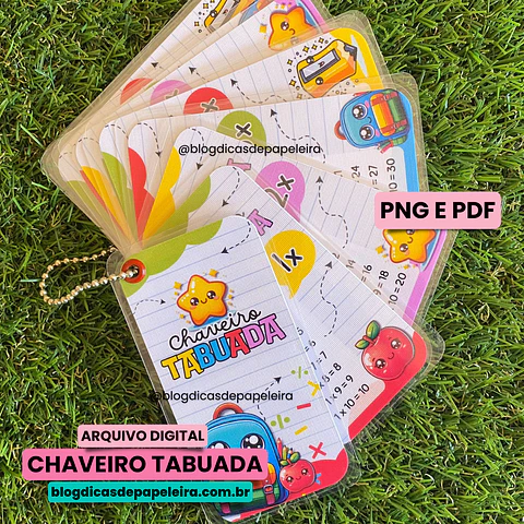 Arquivo chaveiro tabuada MUltiplicação
