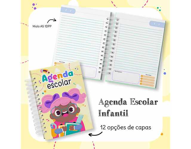 Arquivo Capas + Miolos Agenda Escolar Infantil e Creche