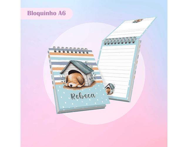 Arquivo caderno pautado sleep dog A5