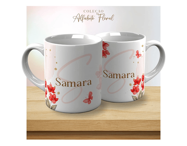 Arquivo caneca floral