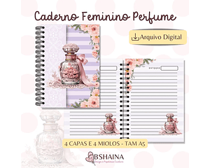 Arquivo caderno feminino perfume