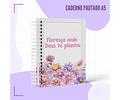 Arquivo caderno pautado A5 floresça