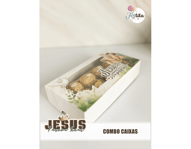 Arquivo Jesus Páscoa Real - Kit Caixas Chocolates - Tita