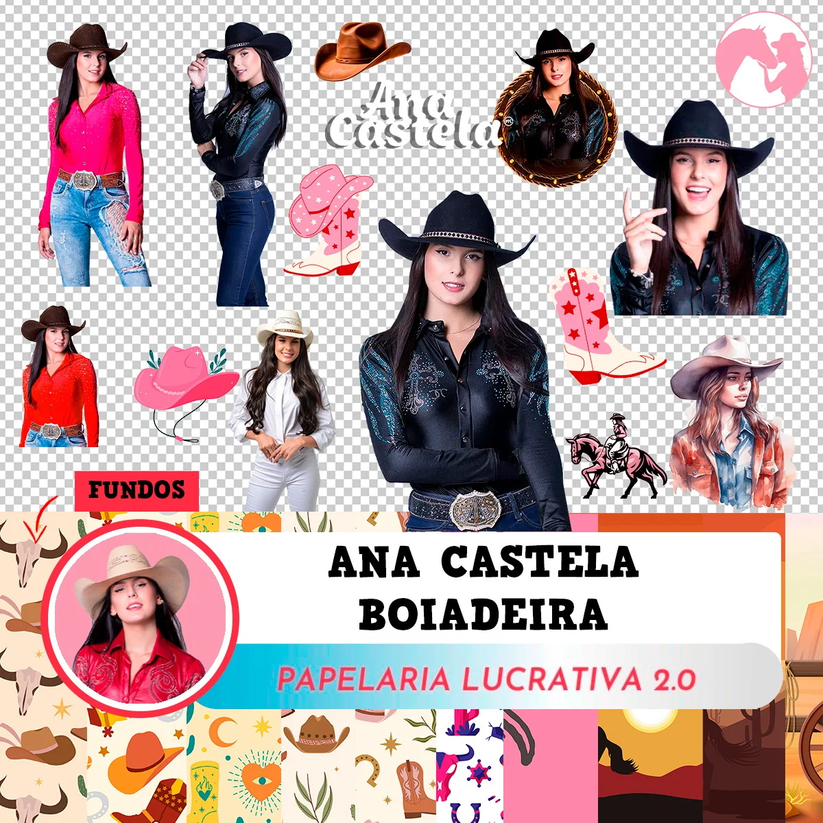 Topo de bolo Ana Castela Para Imprimir Gratuito