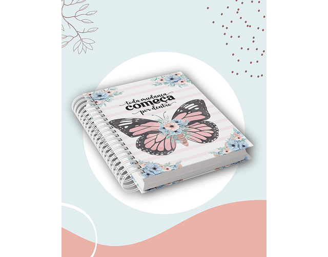 Arquivo caderno A5 coleção metamorfose - borboletas - Dream arts