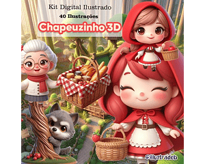 Kit digital chapeuzinho vermelho - ilustradeb 