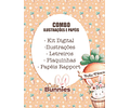 Kit digital Cute Bunnies - Como Ilustrações e Papéis - tita