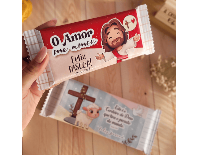 Arquivo Páscoa Cristã Barra de Chocolate 90g - Ana Flor