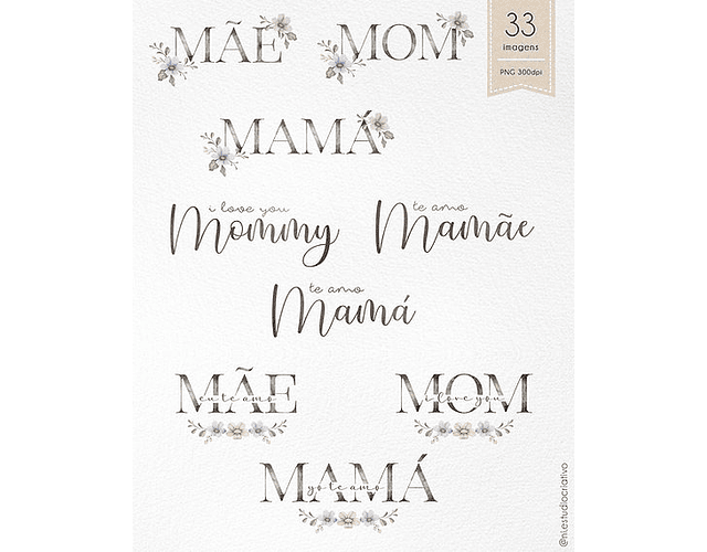Kit Digitais Dia das Mães - Ni Studio