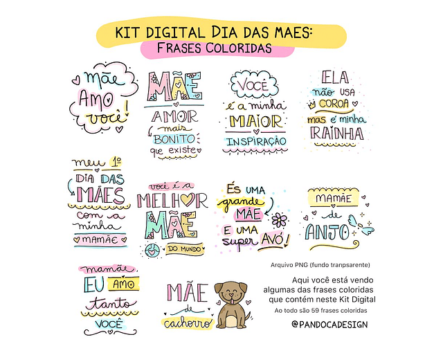 Kit Digital Dia das Mães 2020 - Pandoca